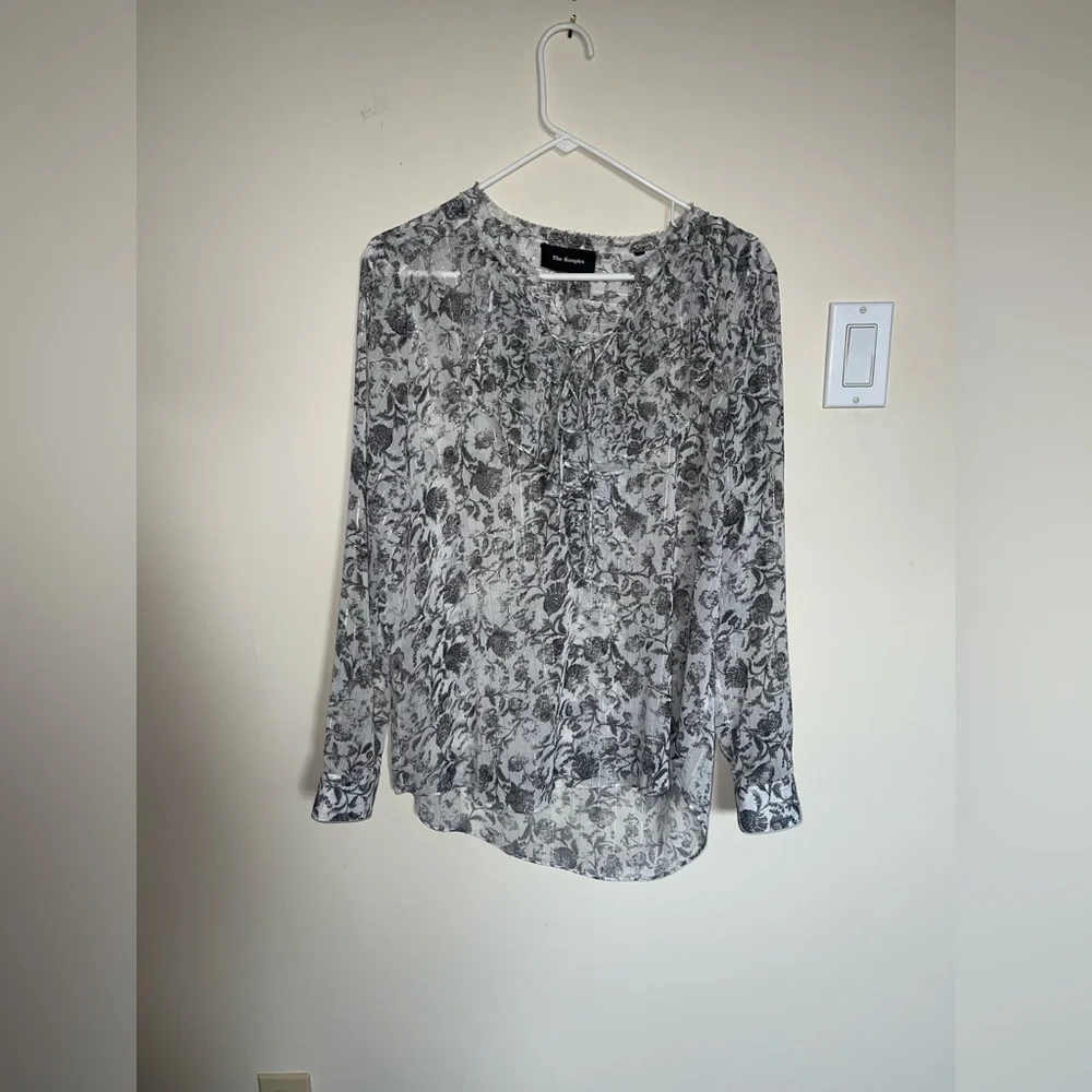 Anthropologie THE KOOPLES 70s Ruffled ditzy farmhouse Floral cottagecore blouse - Picture 5 of 9